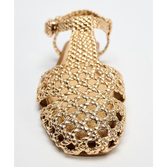 RARE!!! ZARA Metallic Flats NWT - Picture 15 of 16